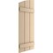 Ekena Millwork Smooth 3 Board Joined Board-n-Batten w/Elliptical Top Faux Wood Shutters, 16 1/2W x 64H, PR SHUBJL16X64SMPR - alternate 6